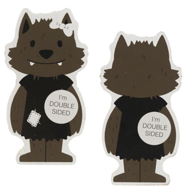 TABLETOP ART 3X6X1 GIRL WEREWOLF REVERSIBLE (4.00)