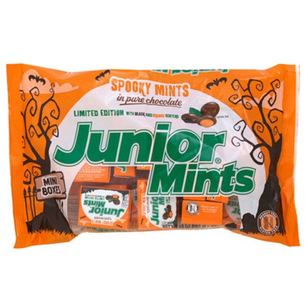 JUNIOR MINTS HALLOWEEN SNACK SIZE 10 OZ BAG IN PDQ JUNIOR MINTS HALLOWEEN SNACK SIZE 10 OZ BAG IN PDQ