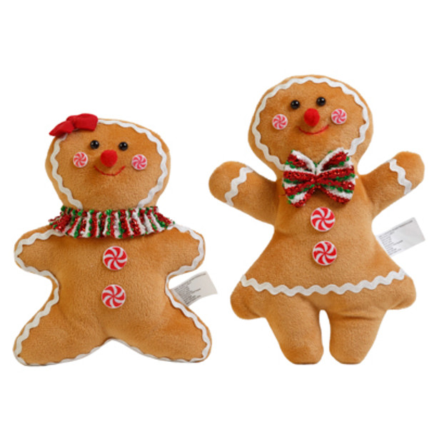 GINGERBREAD ORNAMENT/ HANGING DECOR 8.5-9IN H 2 ASST STYLES