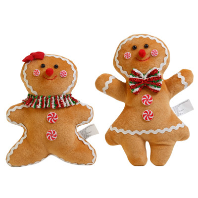 GINGERBREAD ORNAMENT/ HANGING DECOR 8.5-9IN H 2 ASST STYLES