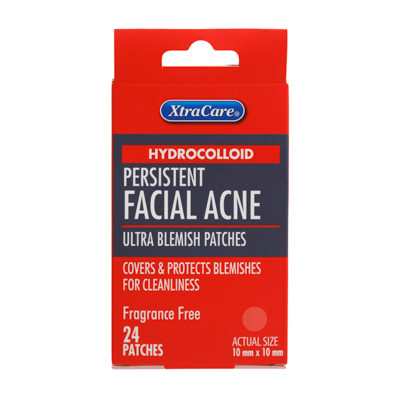 FACIAL ACNE PATCHES 24CT HYDROCOLLOID BOXED