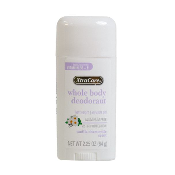 WHOLE BODY DEODORANT STICK 2.25OZ VANILLA CHAMOMILE W/VITAMIN B5+E XTRACARE