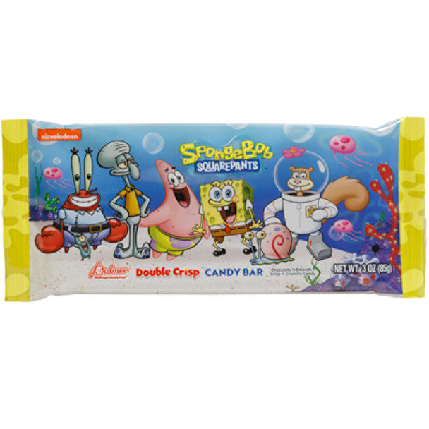 SPONGE BOB DOUBLE CRISP CANDY BAR 3-OZ COUNTER DISPLAY