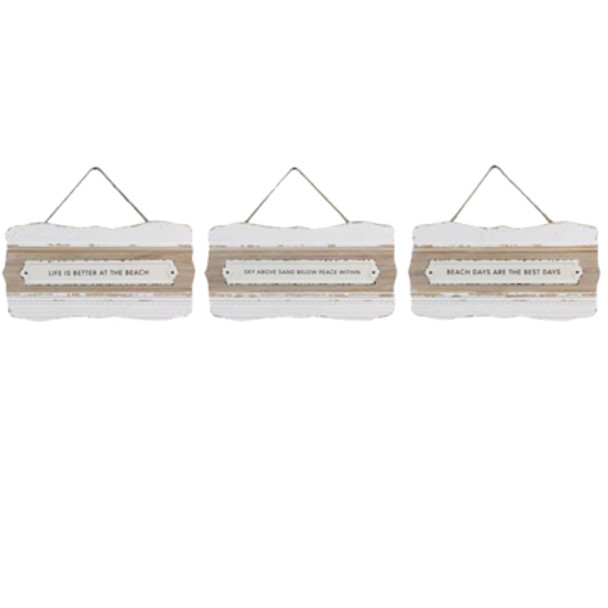 WALL ART 3AST  14.57X.91X8.86 PLAQUE *12.50*