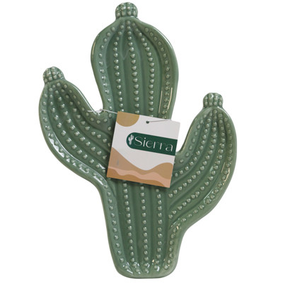 SPOON REST 7X5.75X7.5 CACTUS GREEN BROWN BOX