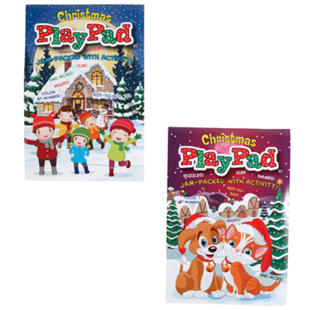 CHRISTMAS PLAY PADS 2 ASSORTED COUNTER DISPLAY