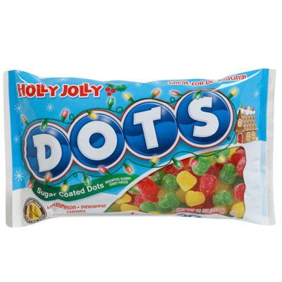 HOLLY JOLLY DOTS 11 OZ COUNTER DISPLAY