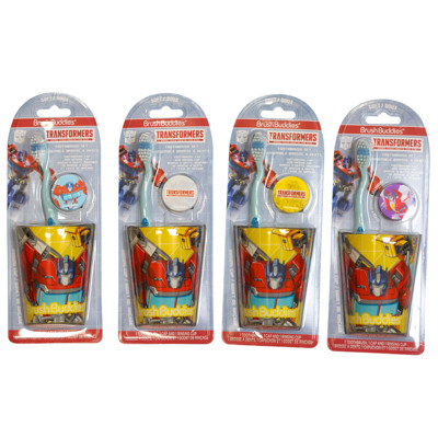 TOOTHBRUSH GIFT SET TRANSFORMERS 3PC SET TOOTHBRUSH, CUP, CAP
