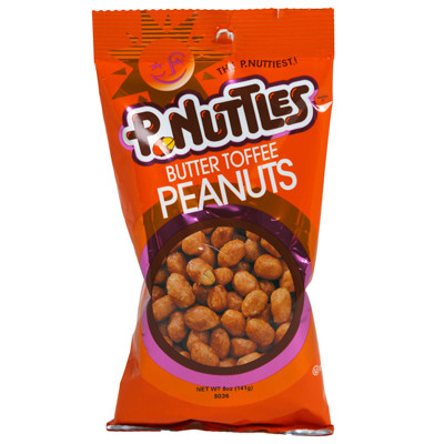 PNUTTLES BUTTER TOFFEE PEANUTS 5 OZ PEG BAG