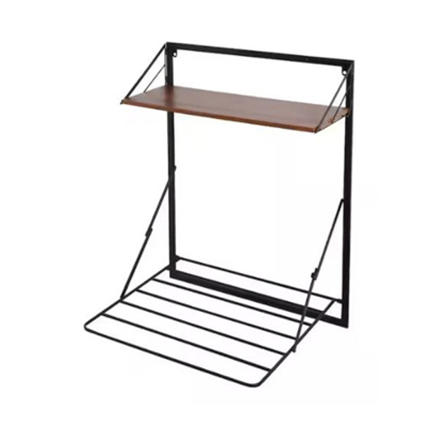 RTA SHELF LAUNDRY DRYING/FOLDING RACK 24X20X31 WALNUT COLOR LABEL (99.99)