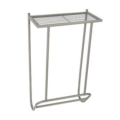 RTA STORAGE BATH/TOWEL WALL MOUNT RACK HODLER 8X2.25X16 BROWN BOX