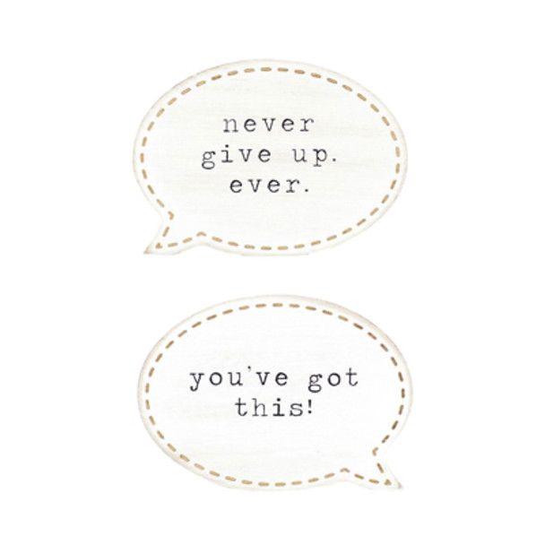 TABLETOP ART 6X4X1 REVERSIBLE YOU GOT THIS/NEVER GIVE UP WOOD (4.00)