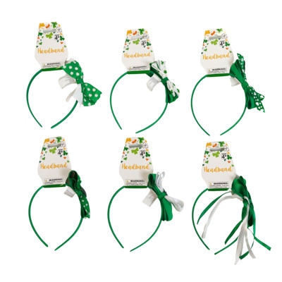 HEADBAND ST PAT 6AST BOW STYLES ST PAT/BARBELL HDR