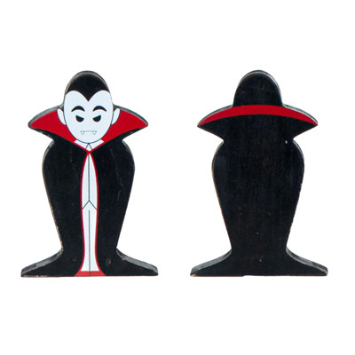 TABLETOP DECOR 4X6X1 REVERSIBLE VAMPIRE BOY CUTOUT WOOD  (4.00)