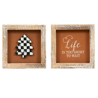 WALL ART 5X5X1.5 REVERSIBLE TREE/LIFE WOOD (12.00)