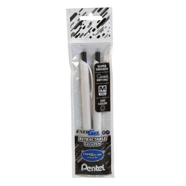 PENS 2CT PENTEL BLACK INK ENERGEL RETRACTABLE .7MM
