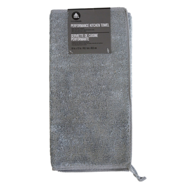 PERFORMANCE KITCHEN TOWEL BAMBOO GRAY 18 X 12 PEGGABLE