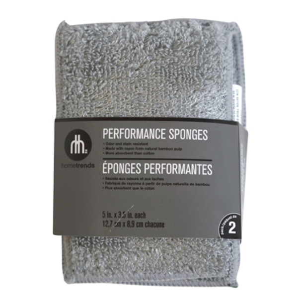 PERFORMANCE SPONGES BAMBOO GRAY 2PK 5 X 3.5 PEGGABLE PERFORMANCE SPONGES BAMBOO GRAY 2PK 5 X 3.5 PEGGABLE