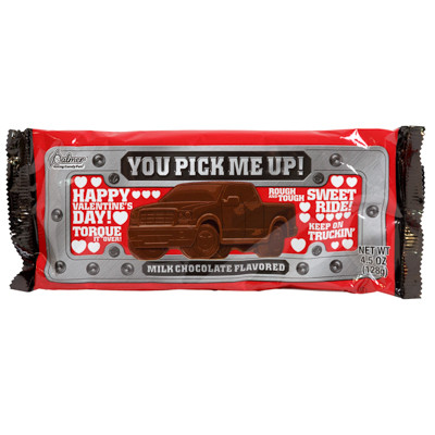 VALENTINE TRUCK DRIVER BAR MILK CHOC FLAVOR 4.5 OZ COUNTER DISPLAY