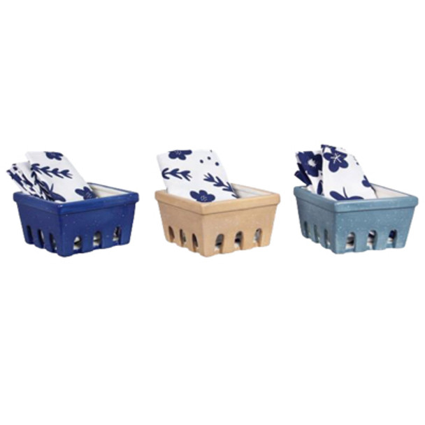 DISH W/TEA TOWEL SET 3AST 4.5X4.5X3 BERRY CERAMIC DISH W/TEA TOWEL SET 3AST 4.5X4.5X3 BERRY CERAMIC