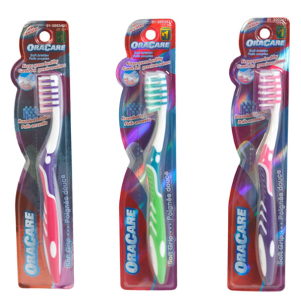 TOOTHBRUSH ADULT SOFT BRISTLE W/GUM MASSAGER 3AST/HBA BLISTER TOOTHBRUSH ADULT SOFT BRISTLE W/GUM MASSAGER 3AST/HBA BLISTER
