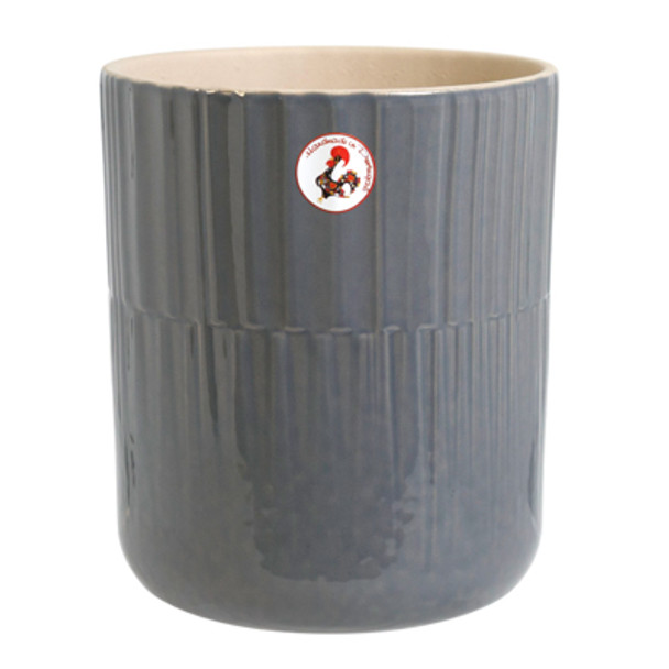 UTENSIL CROCK 7IN GRAY