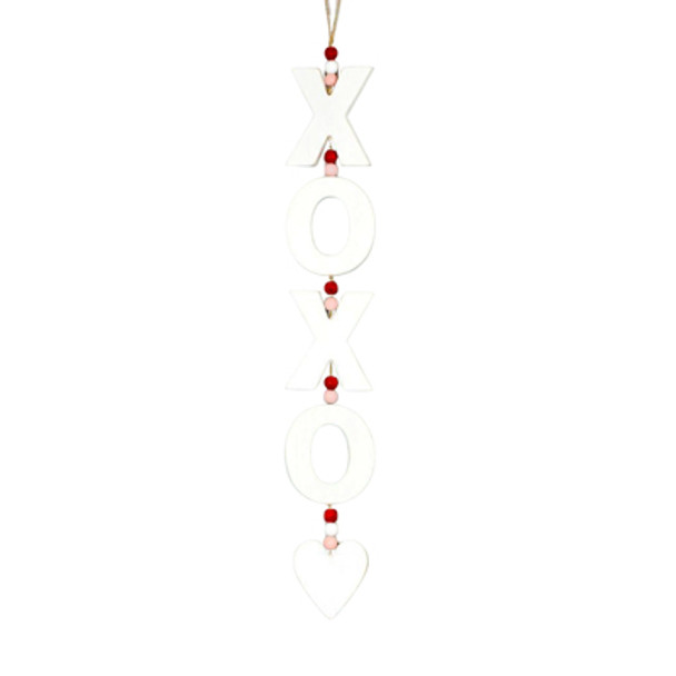 WALL ART 3X23X.5 GARLAND XOXO WOOD (7.00)