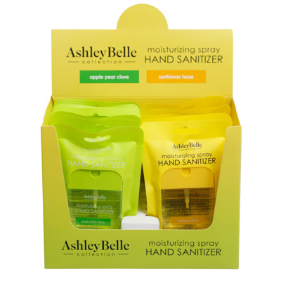 HAND SANITIZER 1OZ APPLE PEAR CLOVE/SUNFLOWER HAZE MOISTURIZING SPRAY ASHLEY BELLE