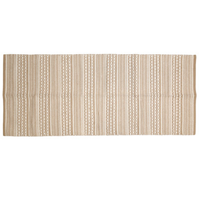 RUG 2.6X6 MODERN CHIC DOBBY STRIPE HAND LOOMED STONE COTTON