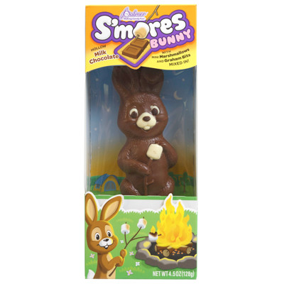 PALMER SMORES MILK CHOCOLATE FLAVOR BUNNY 4.5 OZ COUNTER DISPLAY