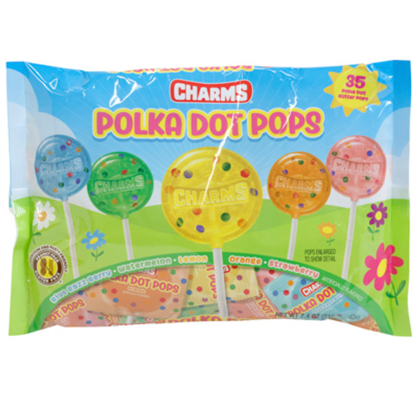 CHARMS POLA DOT POPS 7.4 OZ BAG