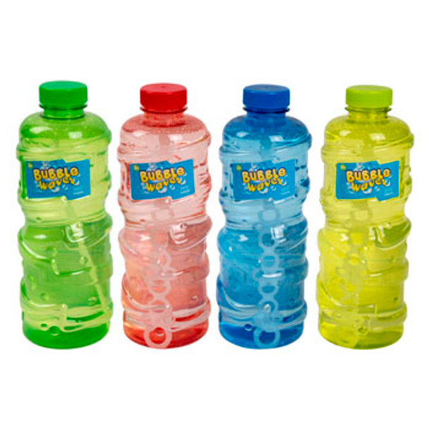 BUBBLES 32OZ BOTTLE W/WAND 4AST COLORS UPC LABEL