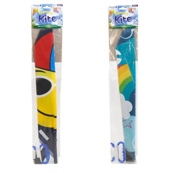KITE DIAMOND SHAPE PLASTIC  4AST 21.6 X 22.4 PBH