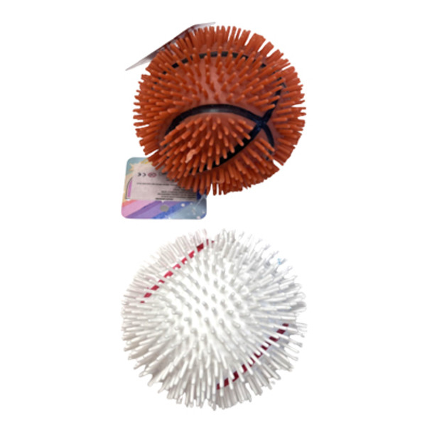 SQUISHY BASEBALL/BASKETBALL 3.9IN DIA /24PC PDQ HT