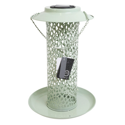 SOLAR BIRD FEEDER 14IN SAGE TREE WILLOW & SAGE