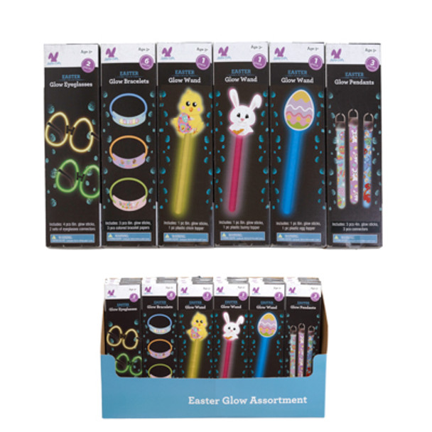 GLOW STICK 48PC EASTER PDQ 6AST