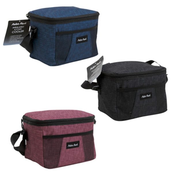 COOLER 6CAN INSUALTED 3AST BLACK/NAVY/MAUVE