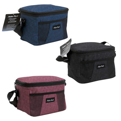 COOLER 6CAN INSULATED 3AST BLACK/NAVY/MAUVE