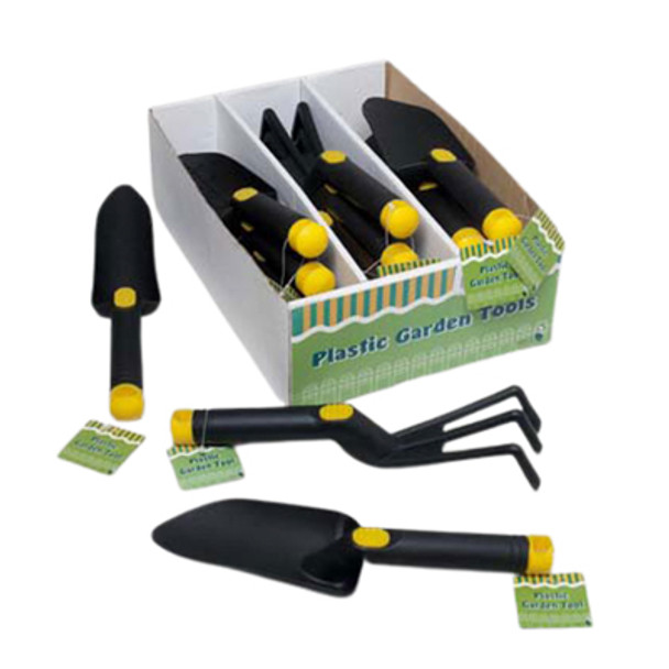 GARDEN TOOLS HI QUALITY PP IN 12PC PDQ SHOVEL/SPADE/CULTIVATOR HT