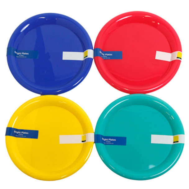 PLATE 4PK PLASTIC 10.25IN 4AST COLORS/24PC PDQ/LABEL PLATE 4PK PLASTIC 10.25IN 4AST COLORS/24PC PDQ/LABEL