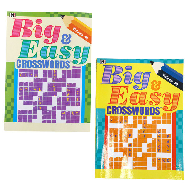 CROSSWORDS BIG & EASY 2 ASSORTED IN FLOOR DISPLAY