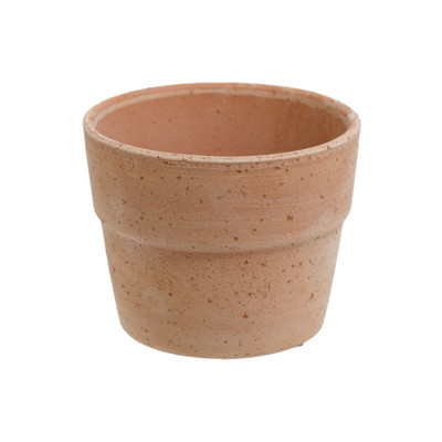 DEROMA CERAMIC ROUND PLANTER POT 4 INCH TERRA COTTA 4W X 4L X 3.5H REF #TLJ11SZ-ROUND