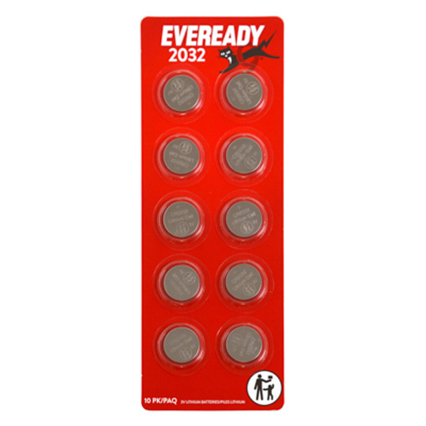 EVEREADY 10 PACK 2032 BATTERIES 3V LITHIUM COIN CARDED NO ONLINE SALES EVEREADY 10 PACK 2032 BATTERIES 3V LITHIUM COIN CARDED NO ONLINE SALES