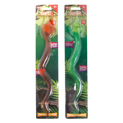 SNAKE SUPER STICKY STRETCHY 13.78IN L 3AST COLORS AGE 3+
