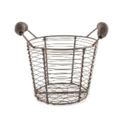 BASKET W/2HANDLES TALL 5.51X5.51X6 METAL