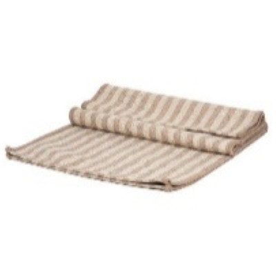 TABLE RUNNER 18X108 STRIPED WOVEN BEIGE COTTON