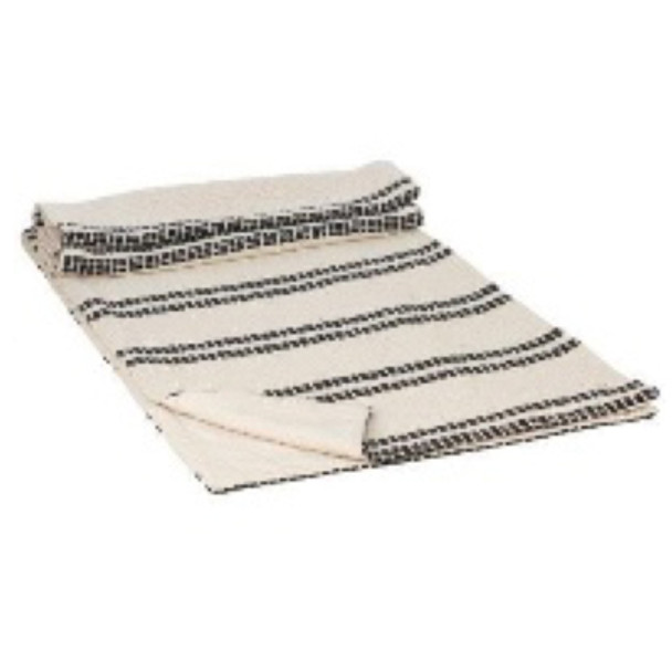TABLE RUNNER 16X90 DOUBLE STRIPED COTTON