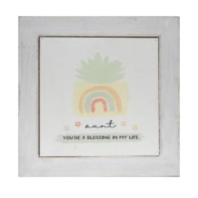 BOX SIGN 6X6 AUNT BLESSINGS
