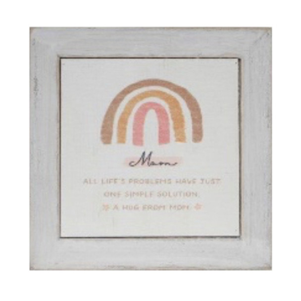 BOX SIGN 6X6 HUG FROM MOM