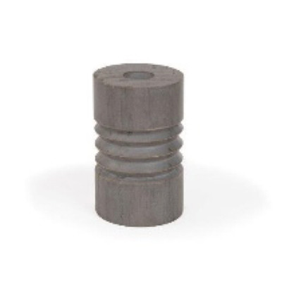 VASE 3.75X3.75X6 RING TURNED PINE GRAY